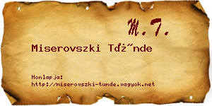 Miserovszki Tünde névjegykártya